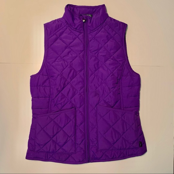 Lauren Ralph Lauren Jackets & Blazers - Lauren Ralph Lauren Purple Quilted Vest